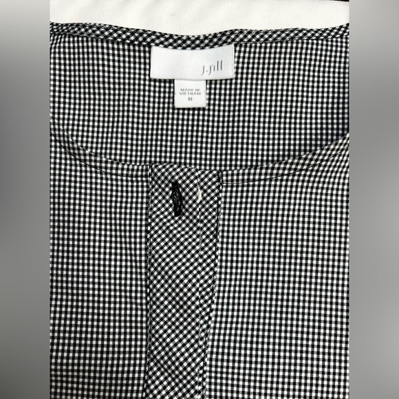 J. JILL Black and white gingham long sleeve tunic top size M. - Picture 9 of 13